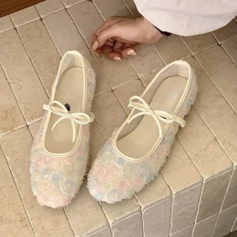 Women'S Fashion Walking Shoes - Gentle New Chinese Rose Mesh Mary