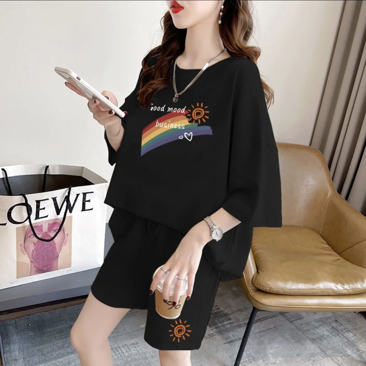 Women Top Fashion - Fashion women's summer shorts set, sportswear,
