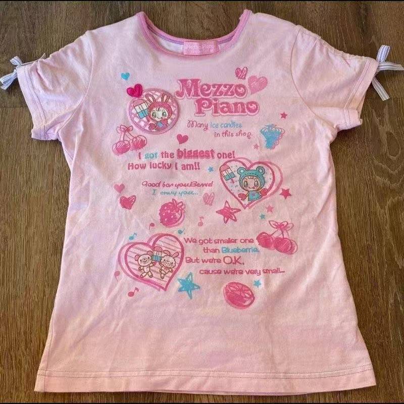 Vintage Kawaii Cute Short Slee - Women Top Fashion recension och pris