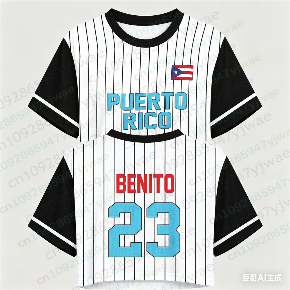 Puerto Rico Crop Top Jersey Pu - Women'S Fashion Rugby Top recension och pris