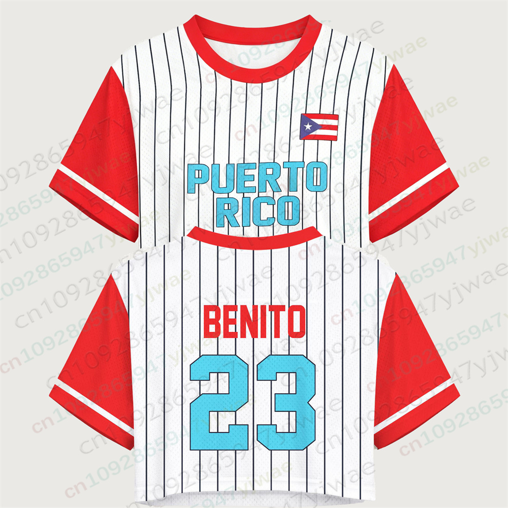 Puerto Rico Crop Top Jersey Pu - Women'S Fashion Rugby Top recension och pris