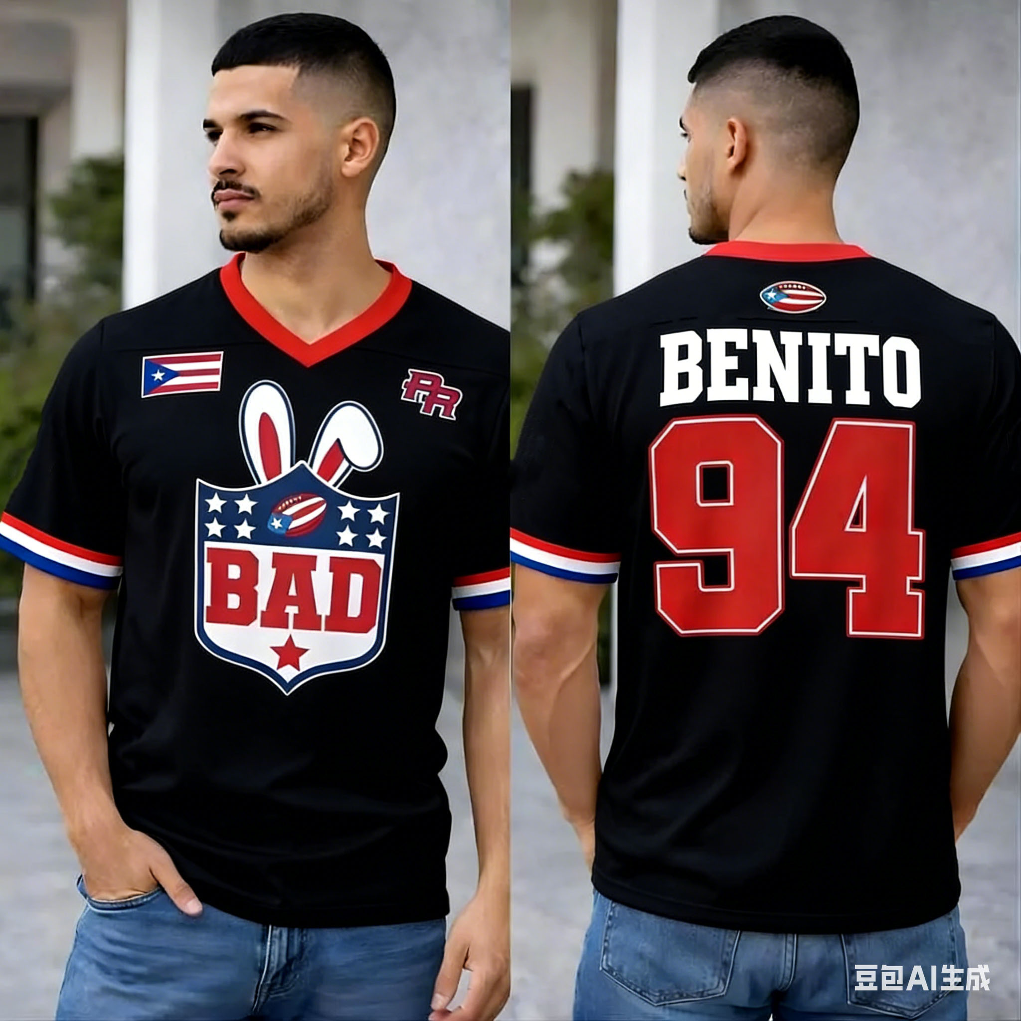 Puerto Rico Oversized Jersey P - Women'S Fashion Rugby Top recension och pris