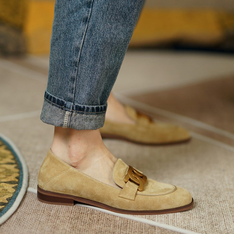 Suede Leather Women Loafers Sp - Women'S Fashion Walking Shoes recension och pris