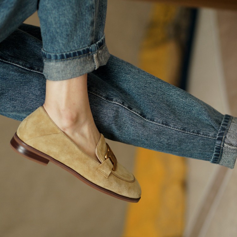 Suede Leather Women Loafers Sp - Women'S Fashion Walking Shoes recension och pris