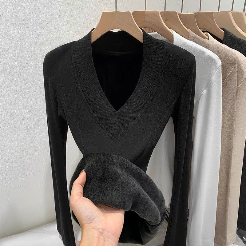 Plus Size Women V Neck Fleece  - Women Top Fashion recension och pris