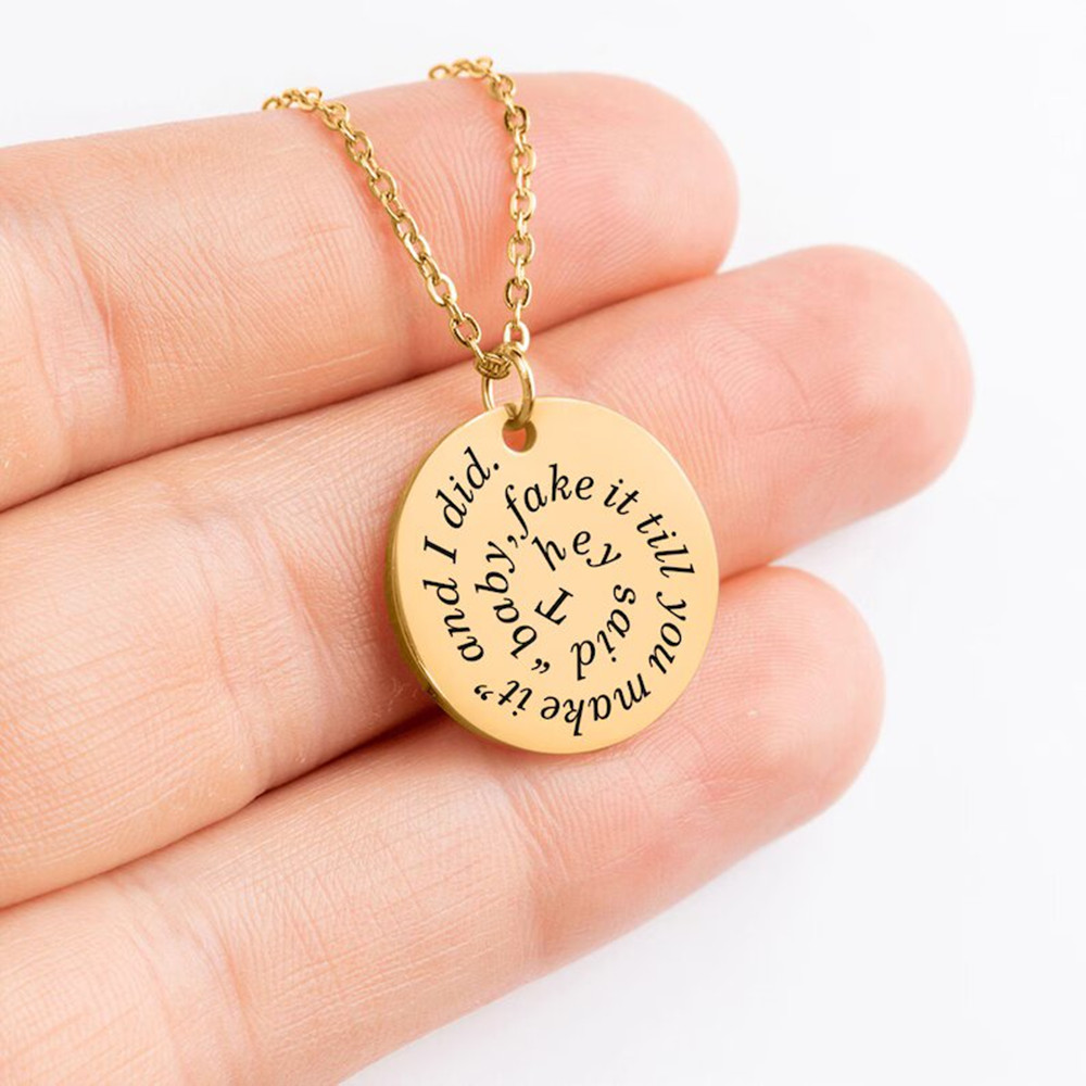 Custom Quote Text Necklace for - Women Fashion Quotes recension och pris