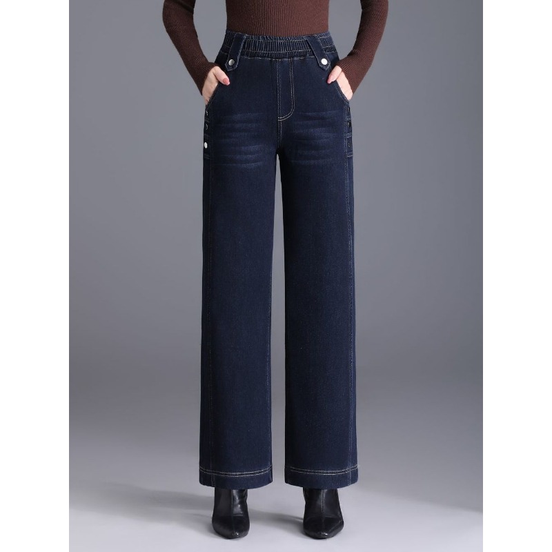 Women Spring Autumn Elastic Wa - Mom Jeans Women recension och pris