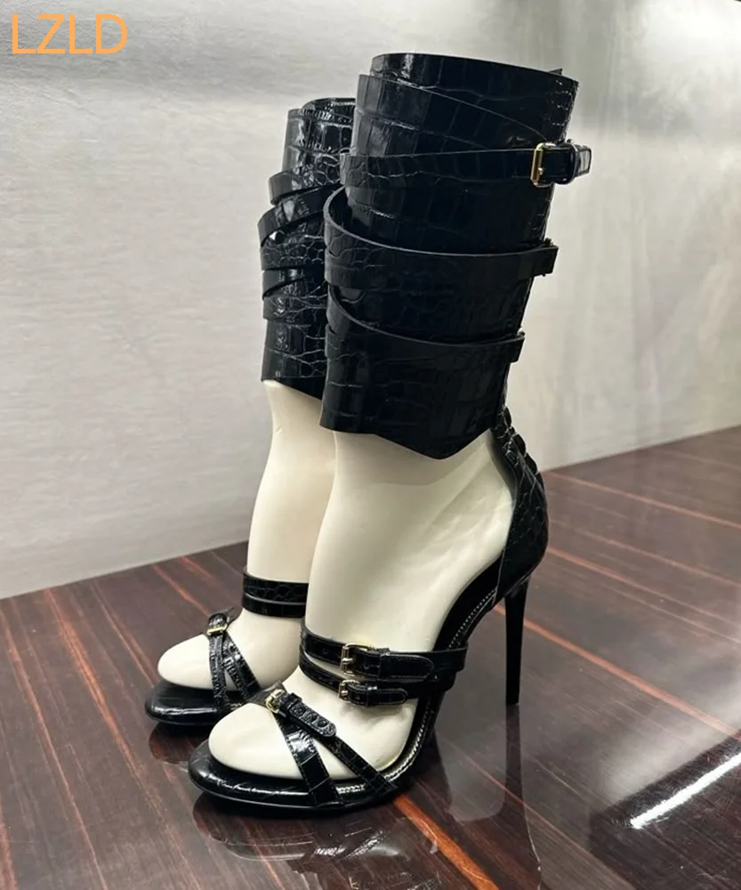 Black Sexy Catwalk Women Sanda - Fashion Women Belt recension och pris