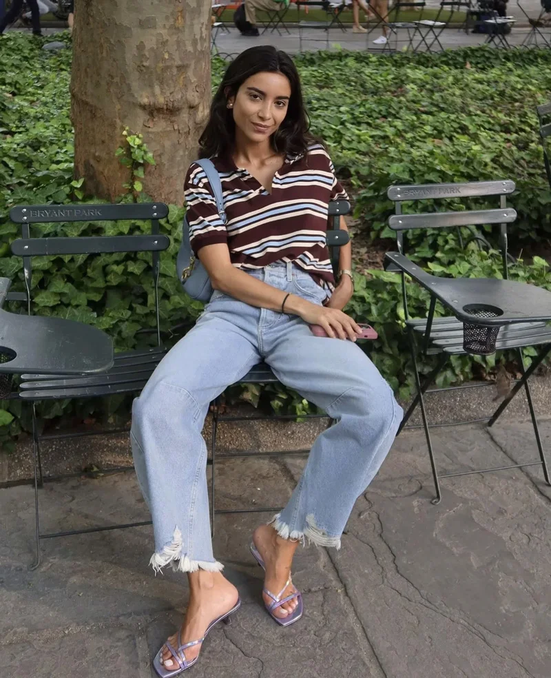 Women's Striped Relaxed Rugby  - Women'S Fashion Rugby Top recension och pris