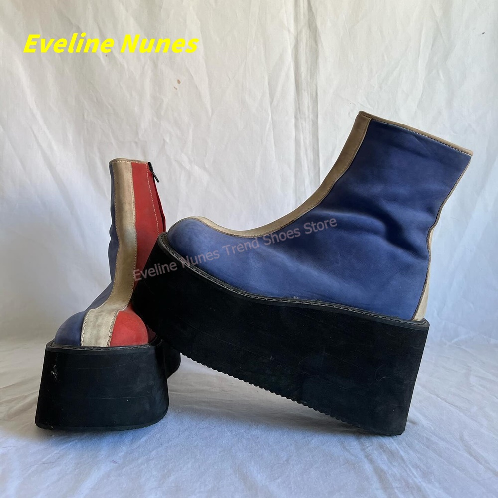 Y2K Red Blue Platform Ankle Bo - Women'S Fashion Trends Spring 2026 recension och pris