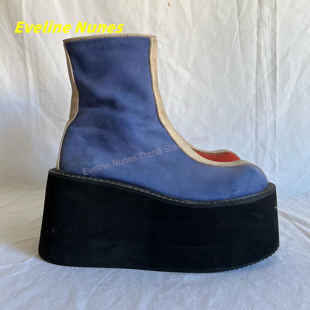Y2K Red Blue Platform Ankle Bo - Women'S Fashion Trends Spring 2026 recension och pris