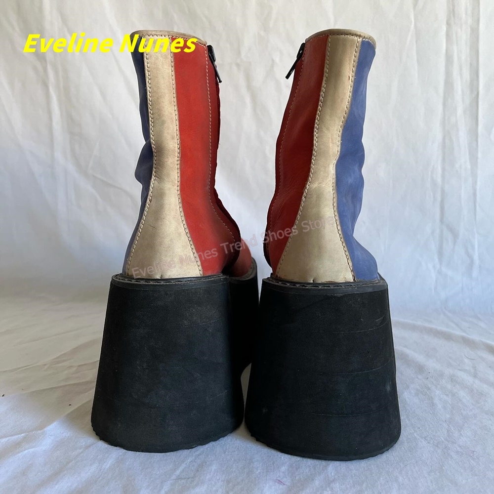 Y2K Red Blue Platform Ankle Bo - Women'S Fashion Trends Spring 2026 recension och pris
