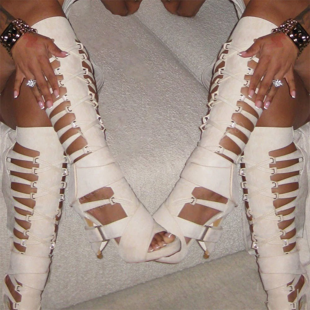 Gladiator Hollow Belt Buckle K - Women'S Fashion Boots recension och pris