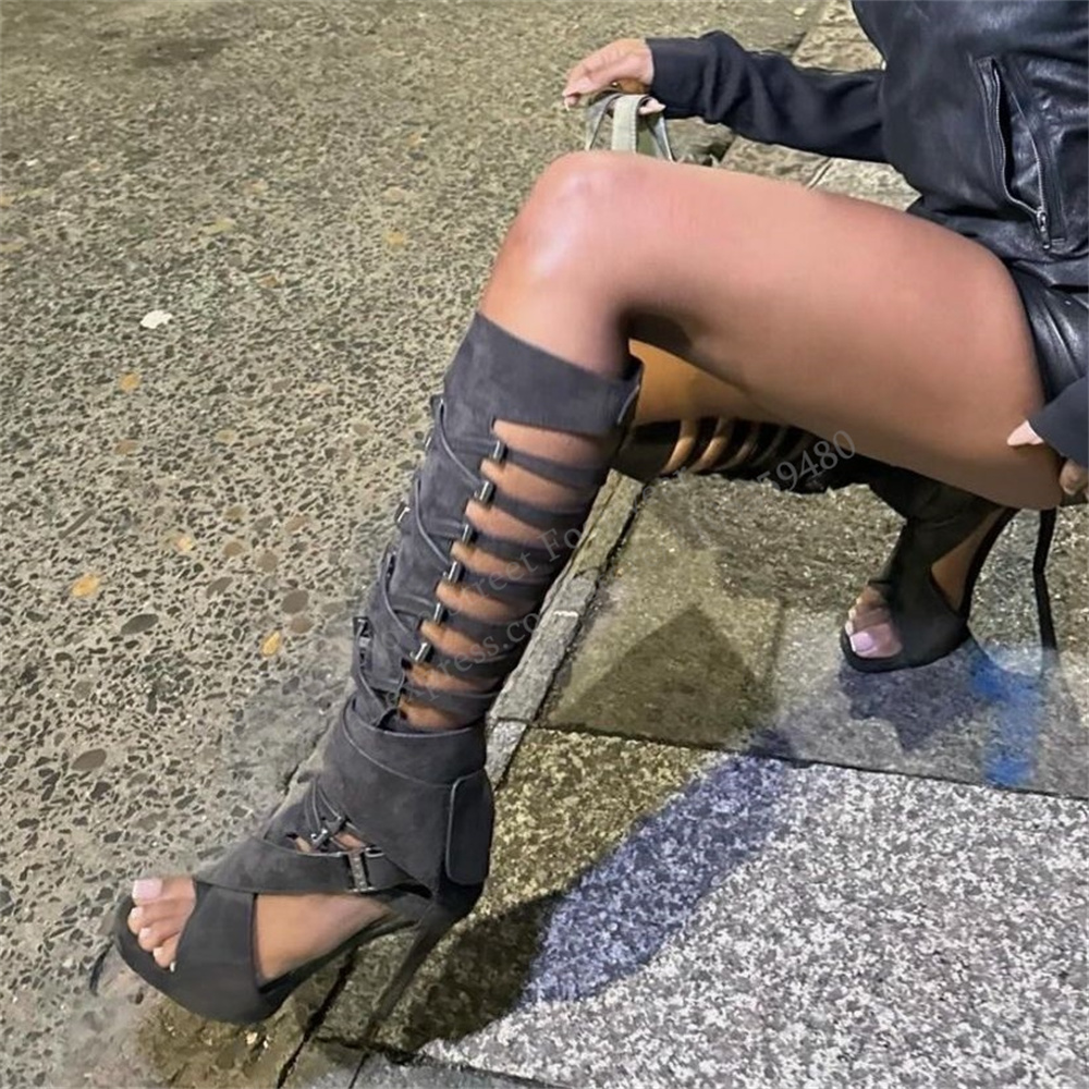 Gladiator Hollow Belt Buckle K - Women'S Fashion Boots recension och pris