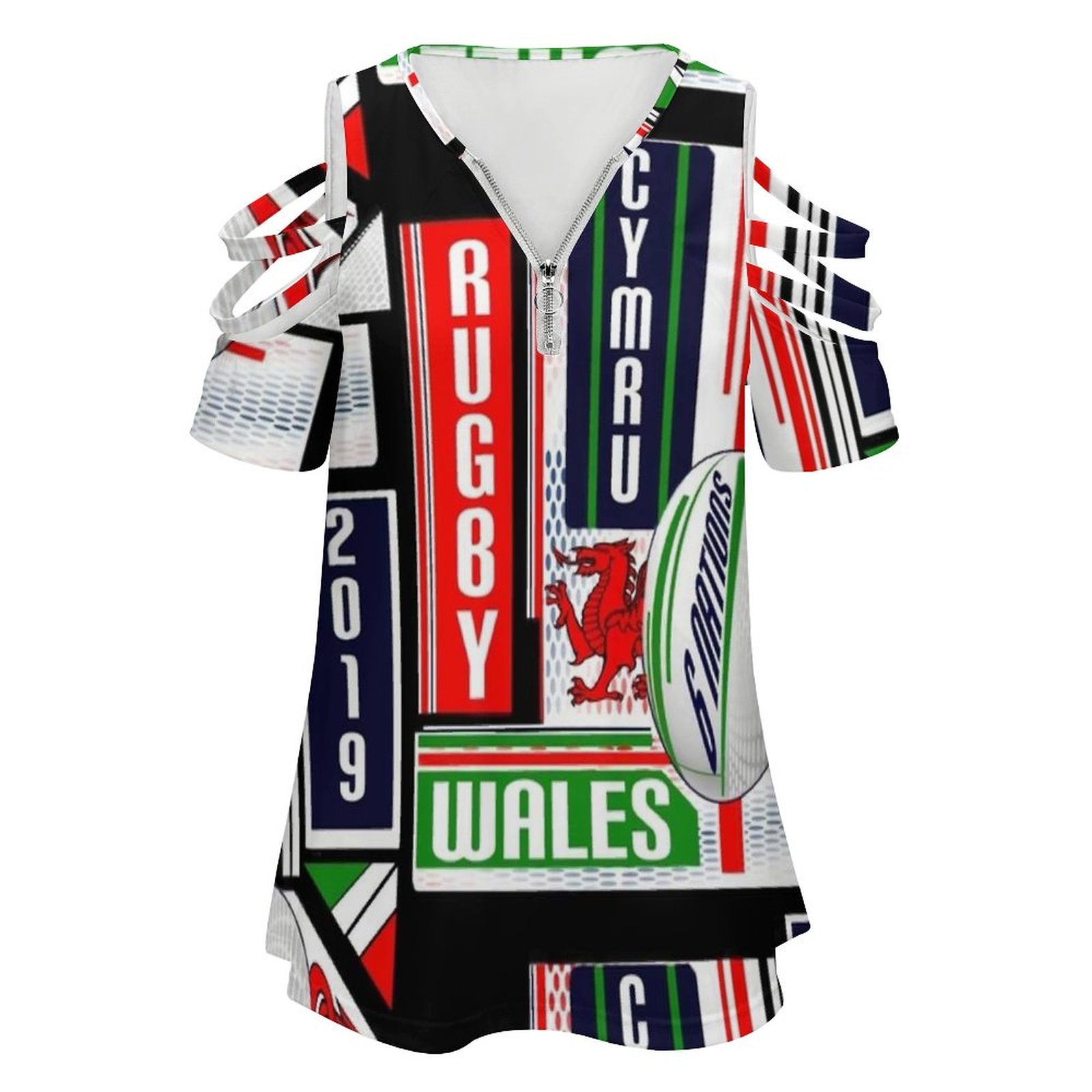 Cymru Welsh Wales Rugby Team D - Women'S Fashion Rugby Top recension och pris