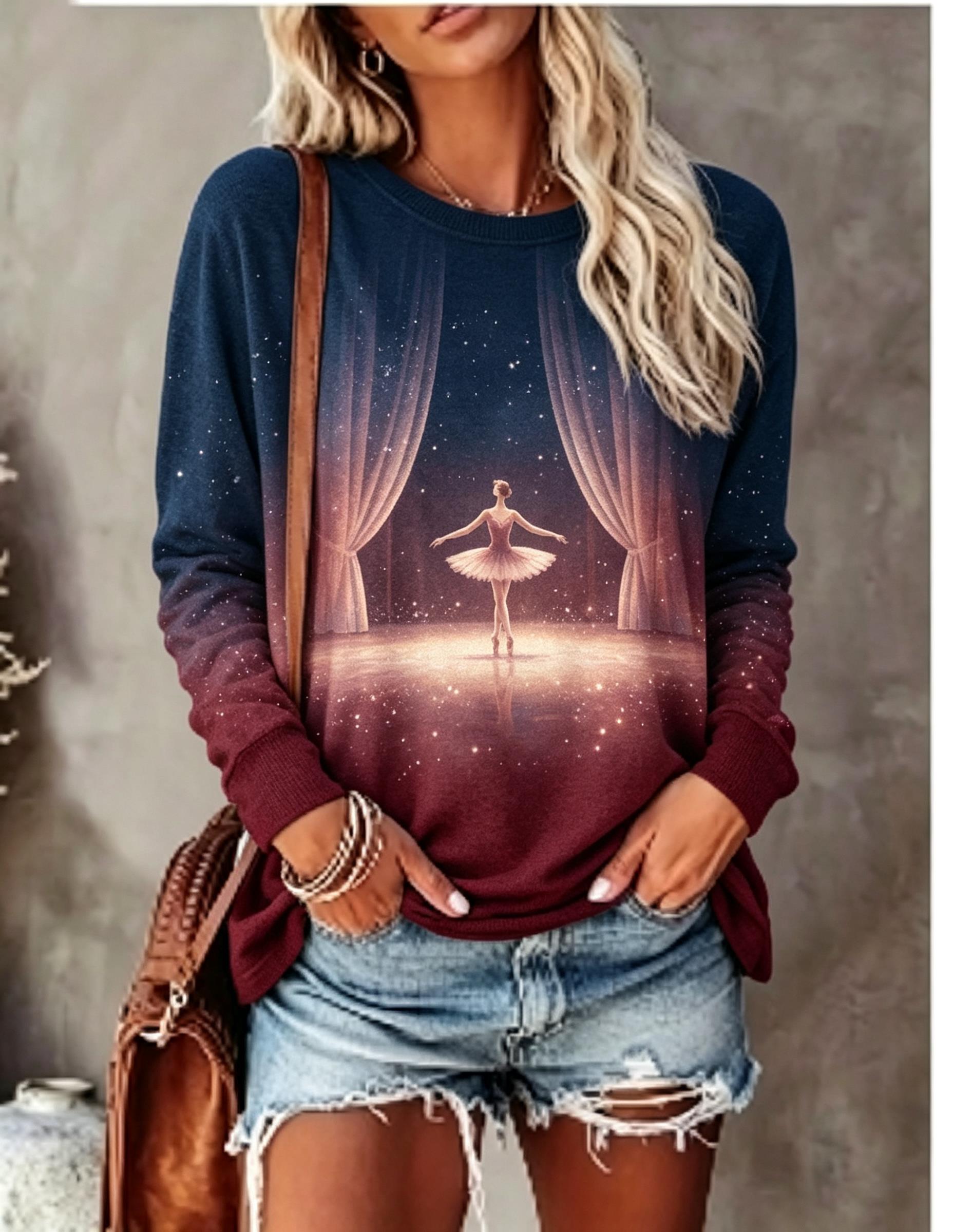 Women Long Sleeve T‑Shirt Ball - Women Fashion Styles recension och pris