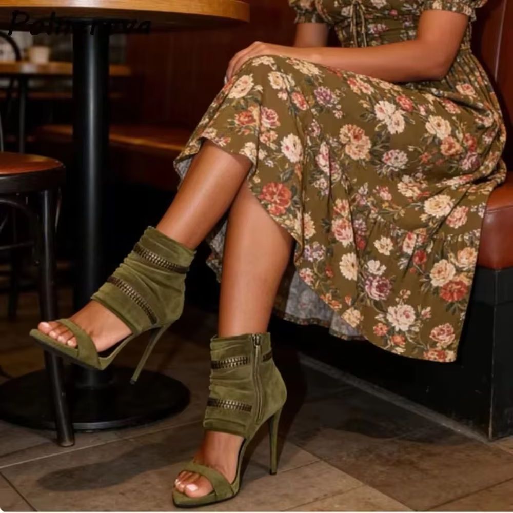 Slouchy Zipper Detail Sandals  - Women'S Fashion Boots recension och pris
