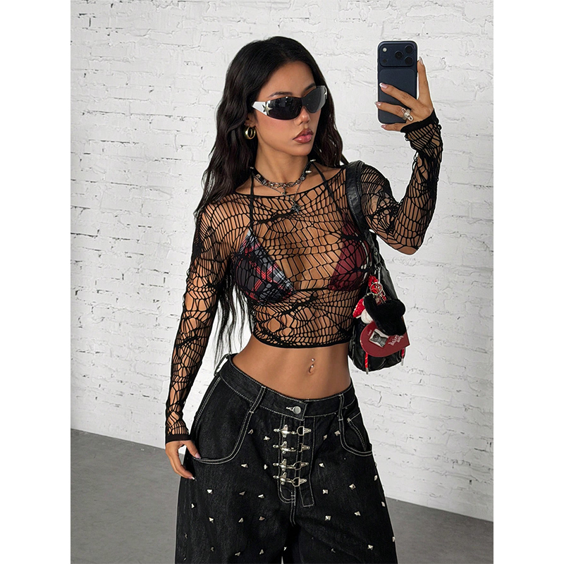 Women Top Long Sleeves See Thr - Women Top Fashion recension och pris