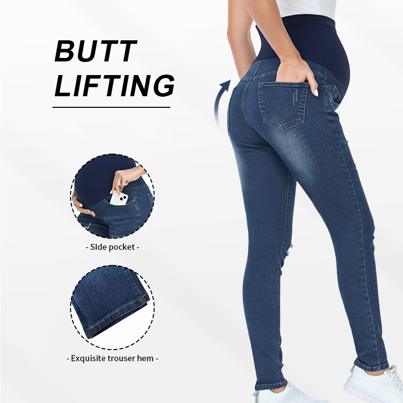 High Waist Maternity Jeans Tig - Mom Jeans Women recension och pris