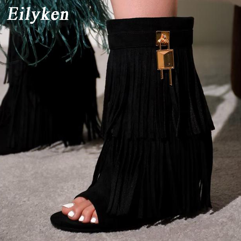 Eilyken Designer Fringe Wedges - Women'S Fashion Boots recension och pris
