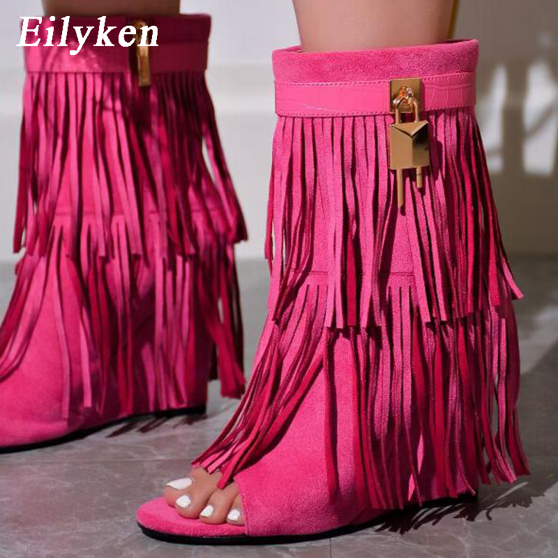 Eilyken Designer Fringe Wedges - Women'S Fashion Boots recension och pris