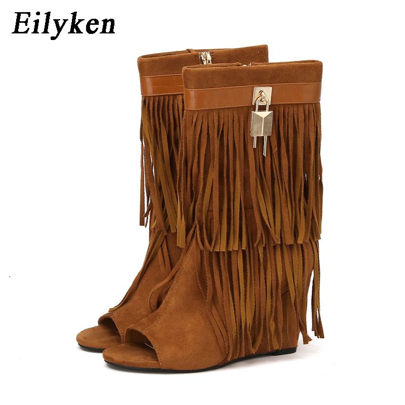 Eilyken Designer Fringe Wedges - Women'S Fashion Boots recension och pris