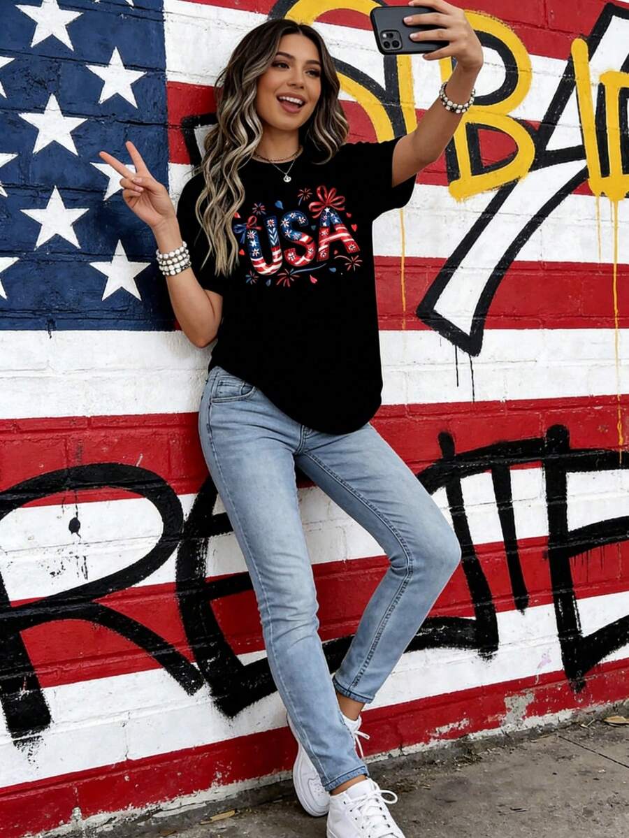 USA Patriotic Flag Stars And S - Women Fashion Usa recension och pris